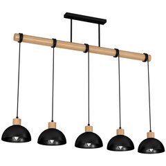 Piekaramā lampa Milagro ERIK Black/Wood 5xE27 cena un informācija | Piekaramās lampas | 220.lv