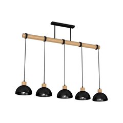 Piekaramā lampa Milagro ERIK Black/Wood 5xE27 цена и информация | Люстры | 220.lv