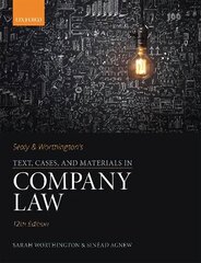 Sealy & Worthington's Text, Cases, and Materials in Company Law 12th Revised edition cena un informācija | Ekonomikas grāmatas | 220.lv