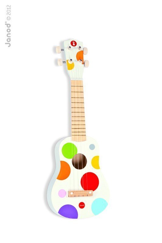 Janod "Konfetti" Rotaļlieta koka havajiešu ģitāra, 53 cm цена и информация | Attīstošās rotaļlietas | 220.lv
