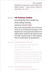 Missing Course: Everything They Never Taught You about College Teaching cena un informācija | Sociālo zinātņu grāmatas | 220.lv