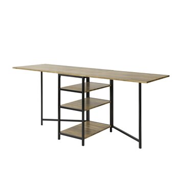 Складной обеденный стол современного дизайна с 3 полками, FWT62-N цена и информация | Кухонные и обеденные столы | 220.lv