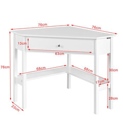 Stūra datora galds, FWT31-W cena un informācija | Datorgaldi, rakstāmgaldi, biroja galdi | 220.lv