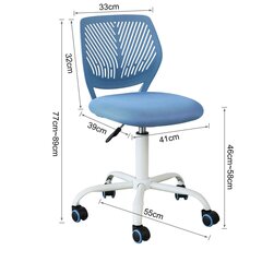 Biroja krēsls, zils, FST64-BL cena un informācija | Biroja krēsli | 220.lv