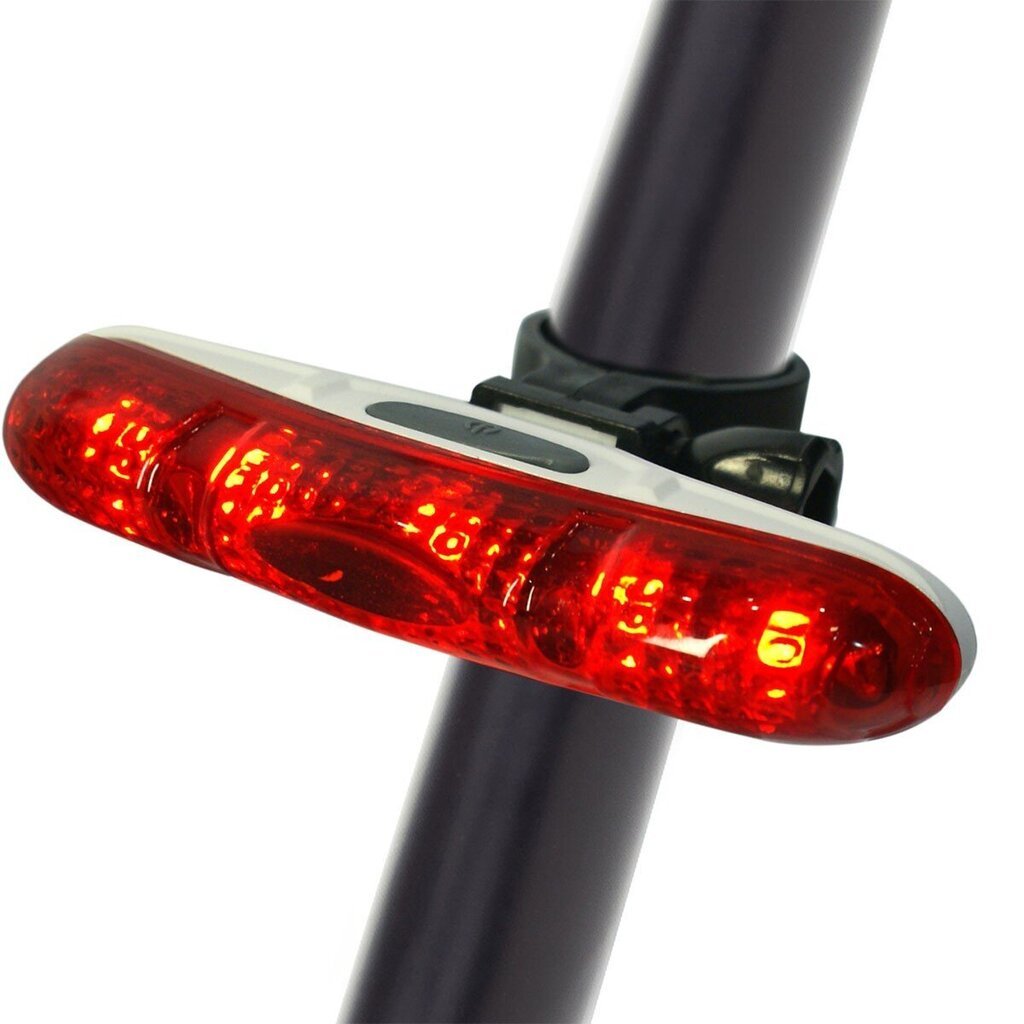 Aizmugurējais velosipēda lukturis, 5 LED cena un informācija | Velo lukturi un atstarotāji | 220.lv