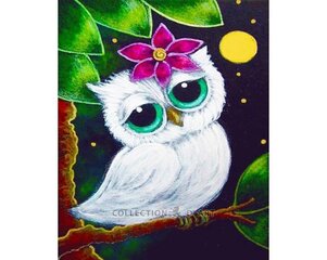 Алмазная мозаика 17x21 cm.  "White owl" цена и информация | Алмазная мозаика | 220.lv