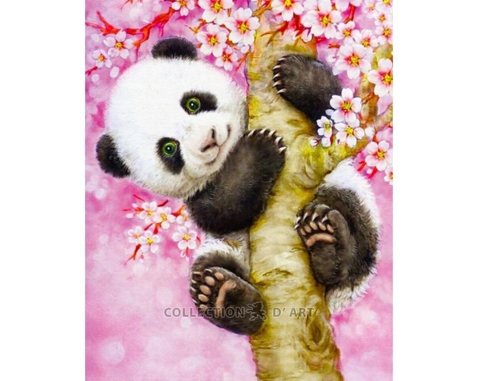 Gleznas no dimanta mozaīkas 17x21 cm. "Jaukā panda" cena un informācija | Dimantu mozaīkas | 220.lv