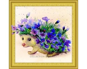 Алмазная мозаика 30x30 cm.  "Cornflower hedgehog" цена и информация | Алмазная мозаика | 220.lv