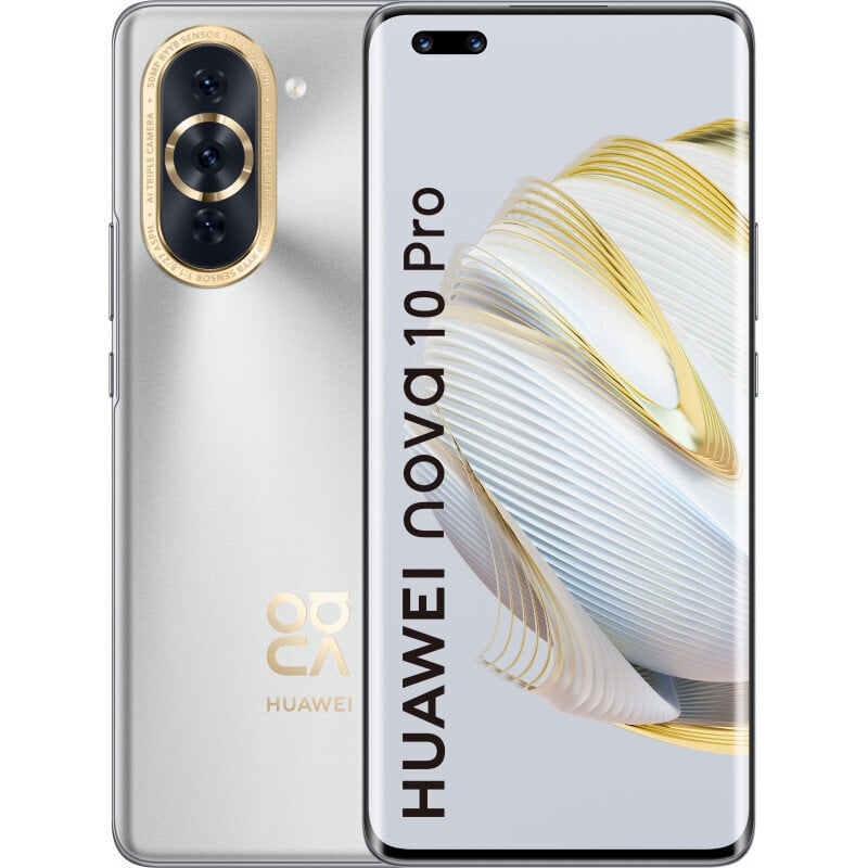 Huawei Nova 10 Pro 8/256GB Dual SIM 51097ETV Starry Silver cena un informācija | Mobilie telefoni | 220.lv