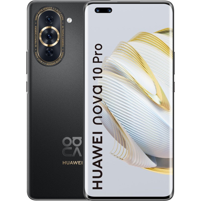 Huawei Nova 10 Pro 8/256GB Dual SIM Starry Black 51097ETX cena un informācija | Mobilie telefoni | 220.lv