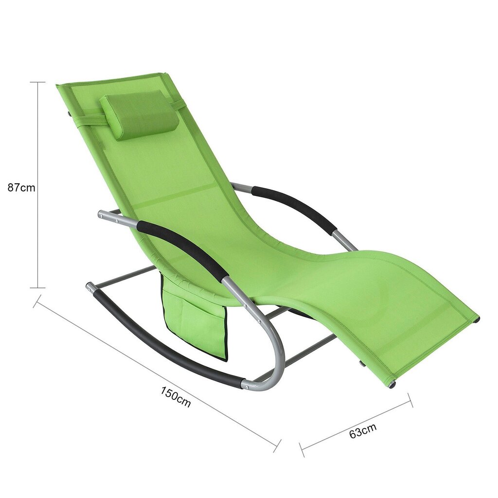 Āra šūpuļkrēsls Relaxing, OGS28-GR цена и информация | Sauļošanās krēsli | 220.lv