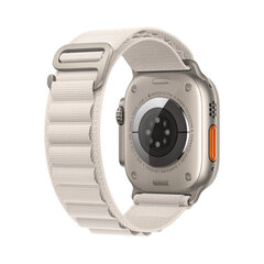 Кожаный ремешок для Apple Watch — Белый 42/44/45mm цена и информация | Аксессуары для смарт-часов и браслетов | 220.lv