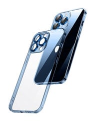 Crystal Clear Glass Case with blue metal camera protection paredzēts Apple iPhone 12 Pro cena un informācija | Telefonu vāciņi, maciņi | 220.lv