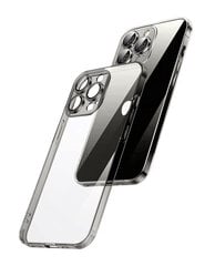 Чехол Crystal Clear Glass Case с защитой камеры из черного металла для Apple iPhone 13 pro max цена и информация | Чехлы для телефонов | 220.lv