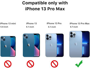 Matte Glass Case with blue metal camera protection paredzēts Apple iPhone 13 Pro Max cena un informācija | Telefonu vāciņi, maciņi | 220.lv