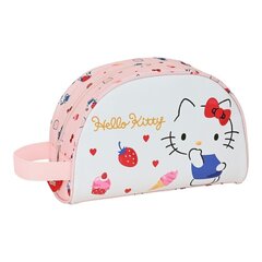 Bērnu tualetes soma Hello Kitty Happiness girl Rozā Balts (26 x 16 x 9 cm) cena un informācija | Kosmētikas somas, spoguļi | 220.lv