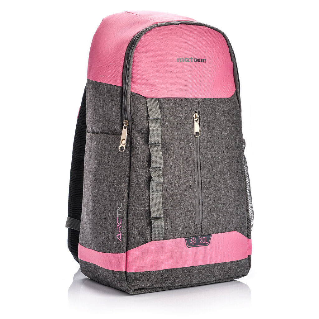 Aukstumsoma METEOR ARCTIC 20 L pink/grey melange cena un informācija | Aukstuma somas, aukstuma kastes un aukstuma elementi | 220.lv