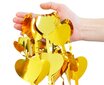 Dekoratīvā apdare - aizkars Sirdis, 100 x 200 cm (krāsa: metālisks zelts) SH-KSMZ cena un informācija | Svētku dekorācijas | 220.lv