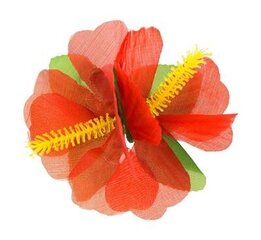 Заколка гавайский цветок, красная DJ-SHDC 3069 цена и информация | Карнавальные костюмы, парики и маски | 220.lv