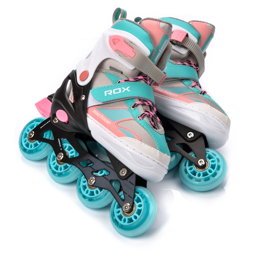 Skrituļslidas Meteor Rox L 38-41 pink / light blue cena un informācija | Skrituļslidas | 220.lv