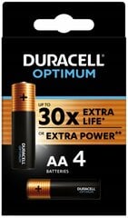 Duracell Optimum AA Alkaline 4pack цена и информация | Батарейки | 220.lv