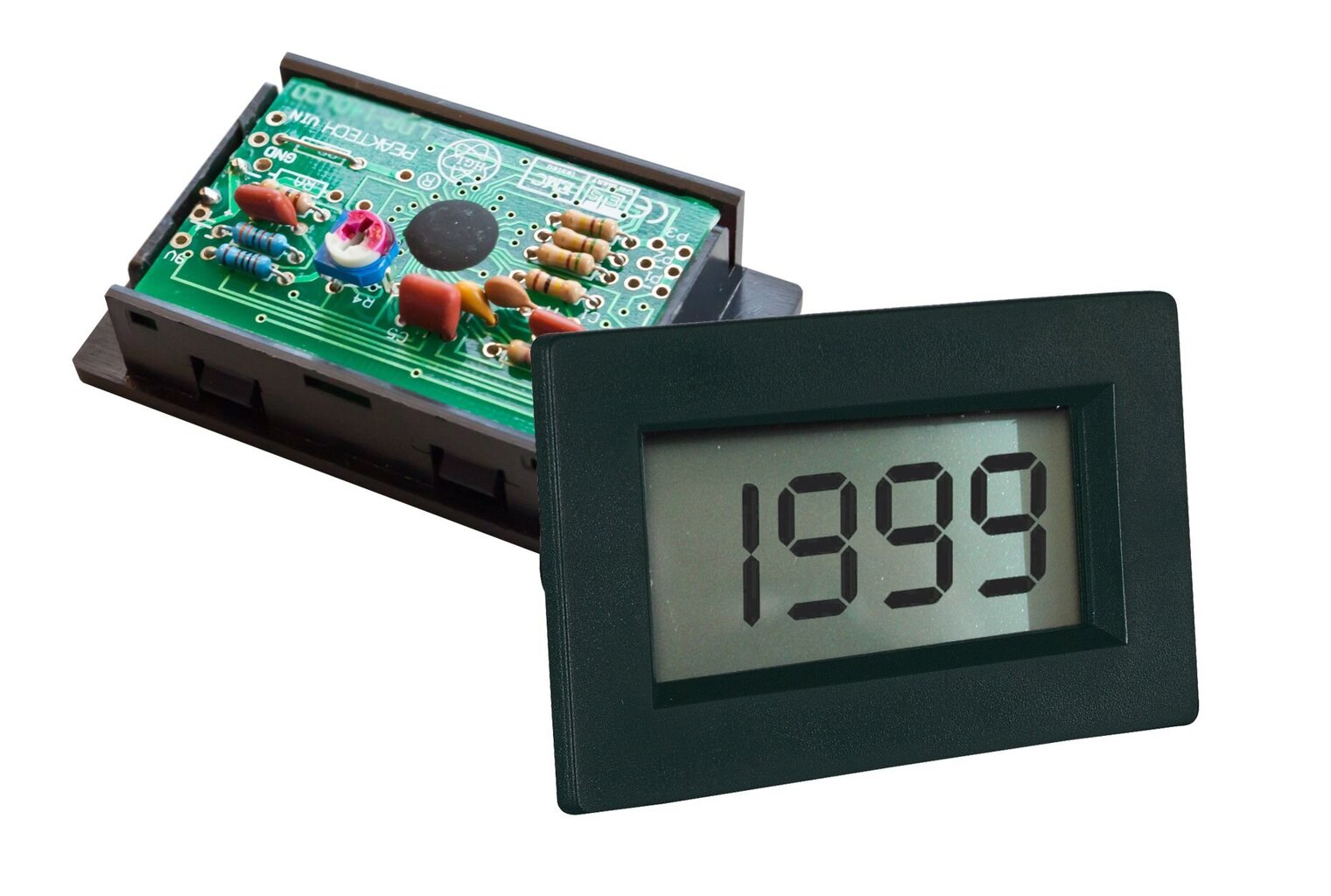 Volts un ampērmetrs PeakTech® LDP-135, LCD displejs 13 mm ciparu augstumā cena un informācija | Rokas instrumenti | 220.lv