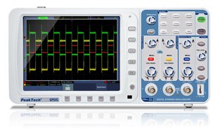 PeakTech® P 1255 100 MHz/2CH, 2 GS/s, Digitālās atmiņas osciloskops cena un informācija | Rokas instrumenti | 220.lv