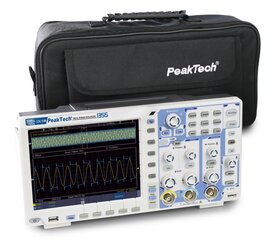 PeakTech® P 1355 60 MHz / 2 CH, 1 GS / s skārienekrāna osciloskops cena un informācija | Rokas instrumenti | 220.lv