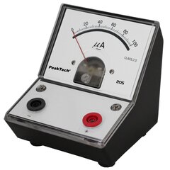 Analogais ampērmetrs PeakTech® P 205-02, - 0 ... 100μA līdzstrāva cena un informācija | Rokas instrumenti | 220.lv