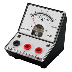 Analogais ampērmetrs PeakTech® P 205-09, - 0 ... 1A/ 5A maiņstrāvas cena un informācija | Rokas instrumenti | 220.lv