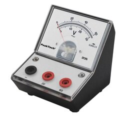 Analogais voltmetrs PeakTech® P 205-12, - 0 ... 30V/60V maiņstrāva cena un informācija | Rokas instrumenti | 220.lv