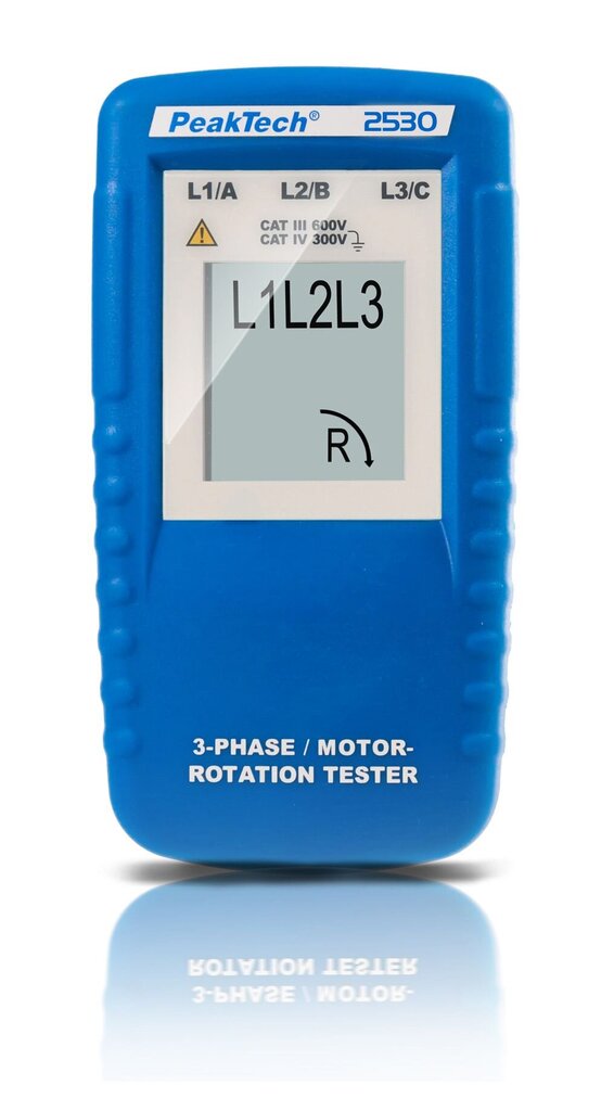 3 fāzes virzienrādītājs PeakTech® P 2530, LED displejs cena un informācija | Rokas instrumenti | 220.lv