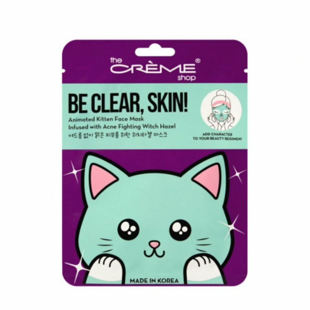 Sejas maska The Crème Shop Be Clear Kitten (25 g) цена и информация | Sejas maskas, acu maskas | 220.lv