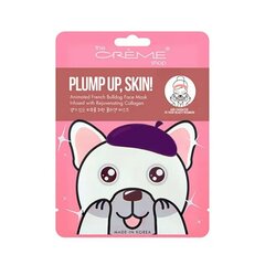 Sejas maska The Crème Shop Plump Up French Bulldog (25 g) cena un informācija | Sejas maskas, acu maskas | 220.lv