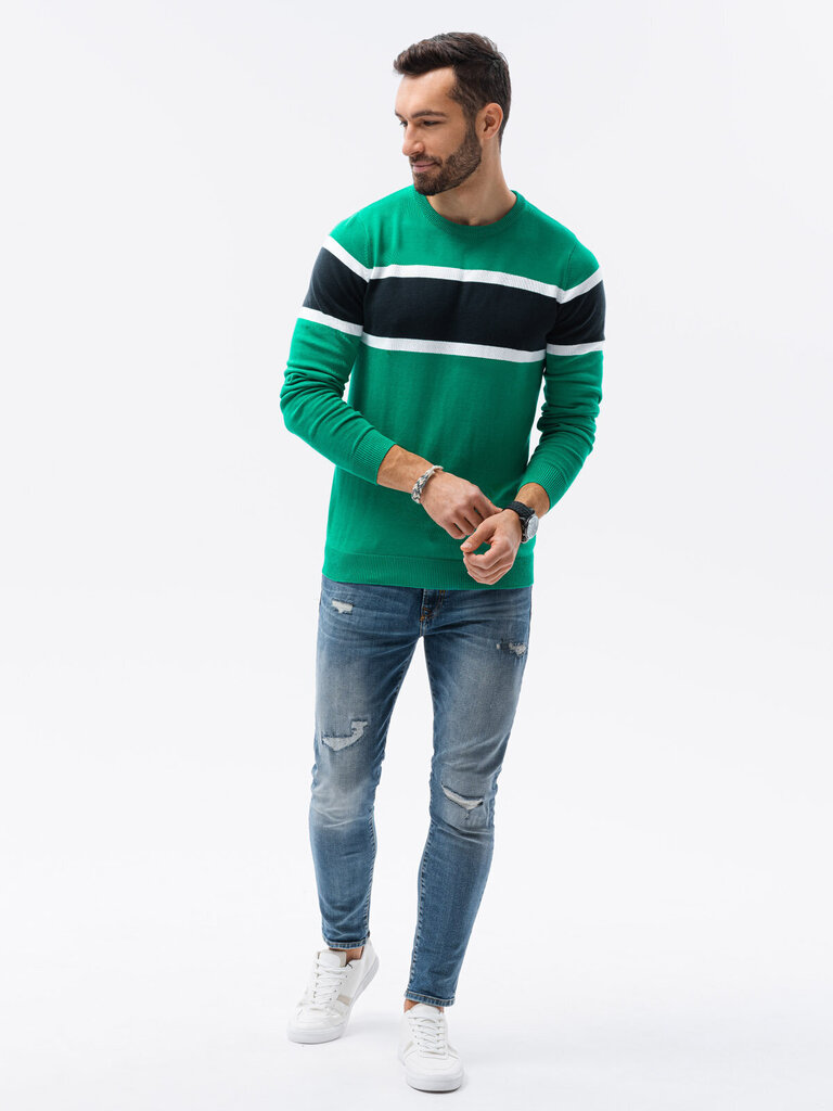 Zaļš vīriešu džemperis Mako E190-49030-XXL цена и информация | Vīriešu džemperi | 220.lv