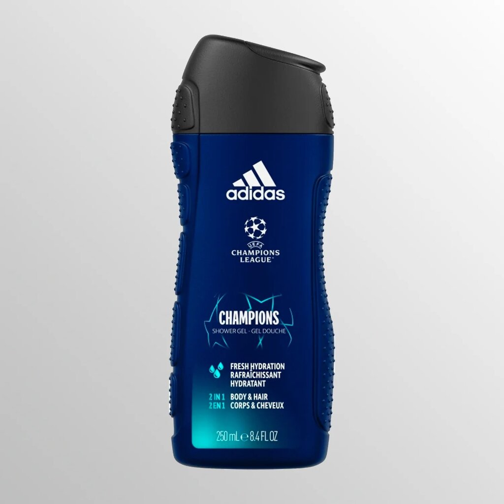 Komplekts Adidas UEFA VIII vīriešiem: tualetes ūdens EDT, 50 ml + dušas želeja, 250 ml cena un informācija | Dušas želejas, eļļas | 220.lv