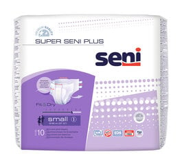 Подгузники Super Seni Plus, S размер, 10 шт. цена и информация | Подгузники, прокладки, одноразовые пеленки для взрослых | 220.lv