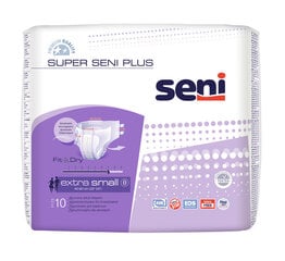 Подгузники Super Seni Plus, XS размер, 10 шт. цена и информация | Подгузники, прокладки, одноразовые пеленки для взрослых | 220.lv