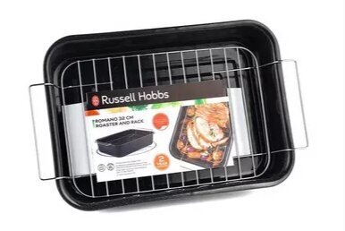 Russell Hobbs cepešpanna un redele Enamel Roaster & Rack, 34 cm cena un informācija | Cepamais papīrs, trauki, formas | 220.lv