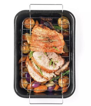 Russell Hobbs cepešpanna un redele Enamel Roaster & Rack, 34 cm cena un informācija | Cepamais papīrs, trauki, formas | 220.lv