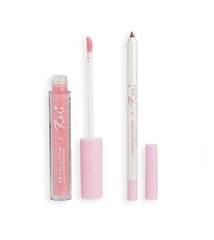 Lūpu spīdums Makeup Revolution London, Roxi Cherry Blossom, 3 ml + lūpu kontūru zīmulis, 1 g. цена и информация | Помады, бальзамы, блеск для губ | 220.lv