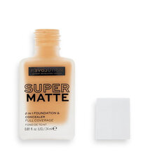 Grima pamats-maskējošs līdzeklis Revolution Relove Super Matte Foundation, F11.2, 24 ml cena un informācija | Grima bāzes, tonālie krēmi, pūderi | 220.lv