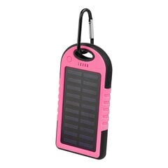 Setty solar power bank SPBS-05 5000 mAh pink цена и информация | Зарядные устройства Power bank | 220.lv