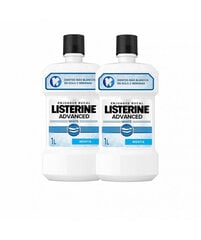 Ополаскиватель для полости рта Listerine Advanced White (2 x 1 л) цена и информация | Зубные щетки, пасты | 220.lv