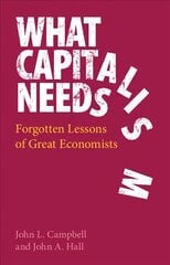 What Capitalism Needs: Forgotten Lessons of Great Economists cena un informācija | Ekonomikas grāmatas | 220.lv