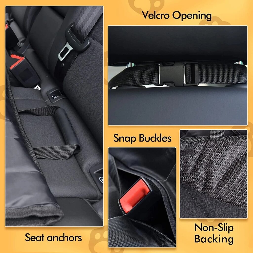 Neslīdošs automašīnas bagāžnieka/aizmugures sēdekļa pārsegs ar sānu atlokiem, GD094A cena un informācija | Ceļojumu piederumi | 220.lv
