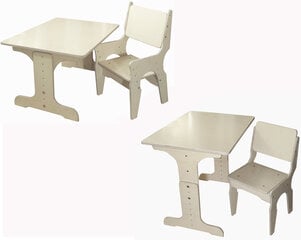 Regulējama augstuma bērnu galds ar krēslu "Bērziņš 3LK" цена и информация | Детские столы и стулья | 220.lv