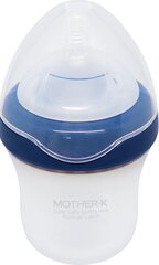 Mother-K Силиконовая бутылочка для кормления, 180 мл синяя цена и информация | Бутылочки и аксессуары | 220.lv