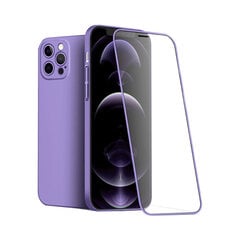 Apvalks ar 9H aizsargstikls priekš iPhone 13 (6,1″) – Violets cena un informācija | Telefonu vāciņi, maciņi | 220.lv