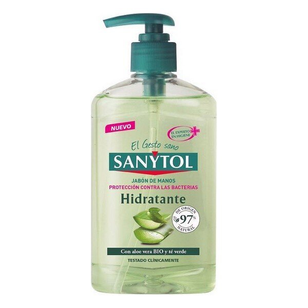 Roku ziepes ar dozatoru Antibacterias Sanytol (250 ml) cena un informācija | Ziepes | 220.lv